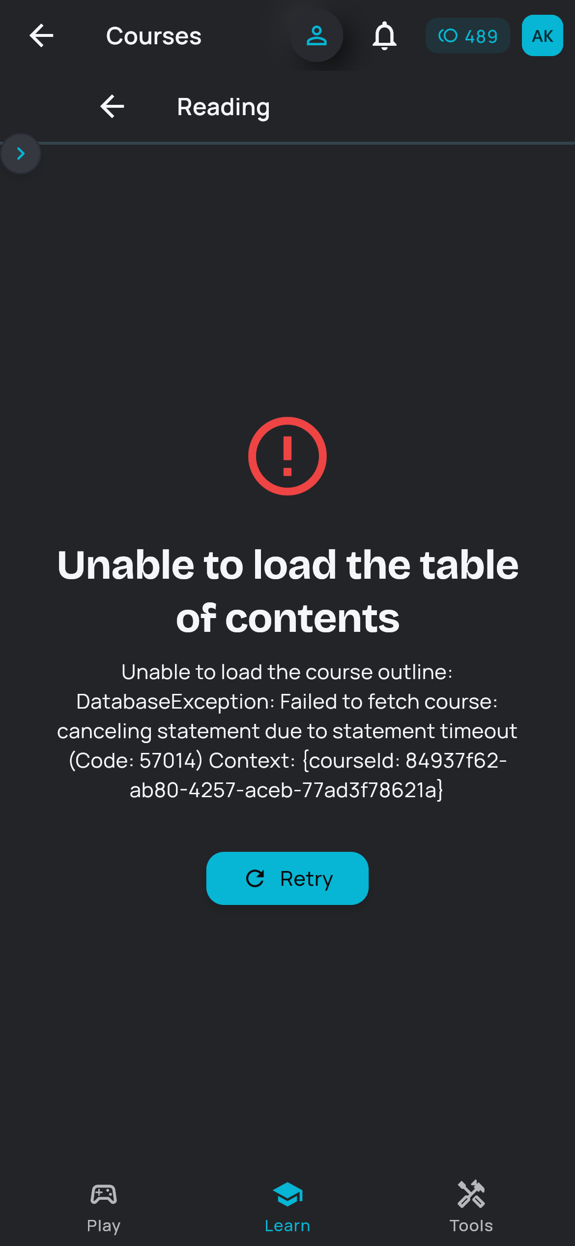 A lesson from the “E-commerce” course on a phone