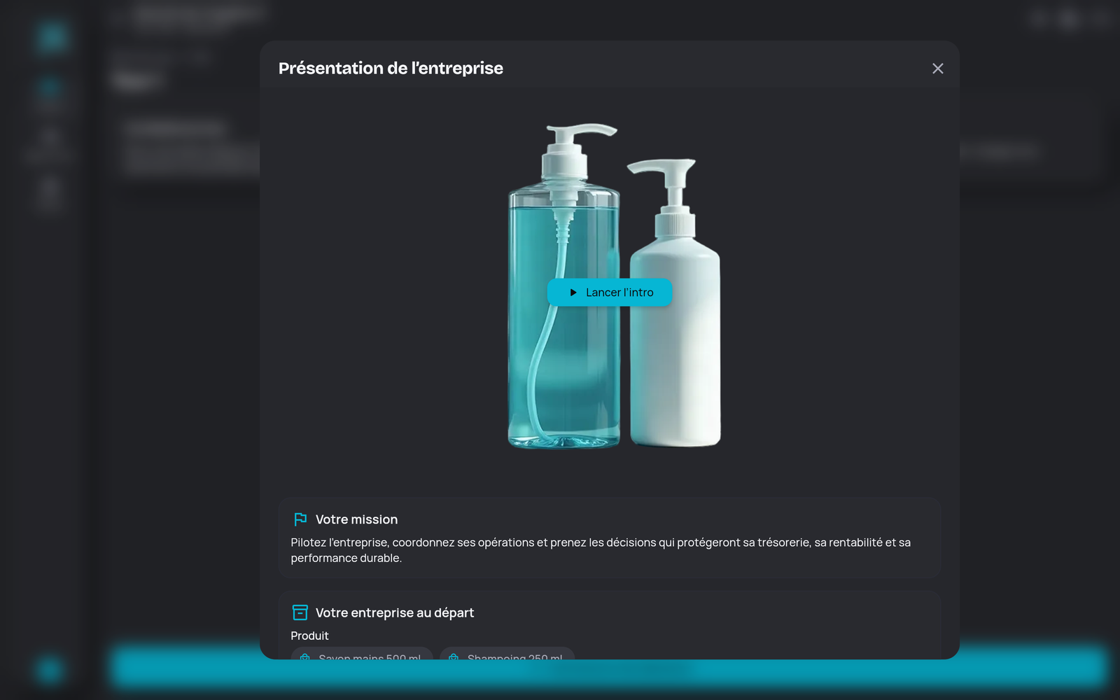 Une simulation d’entreprise : la présentation du marché de l’hygiène et de l’entreprise de départ